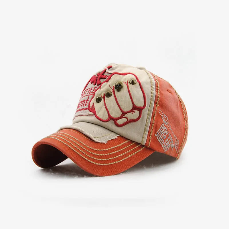 Vintage Verstellbare Herren Basecap mit Denim-Patch