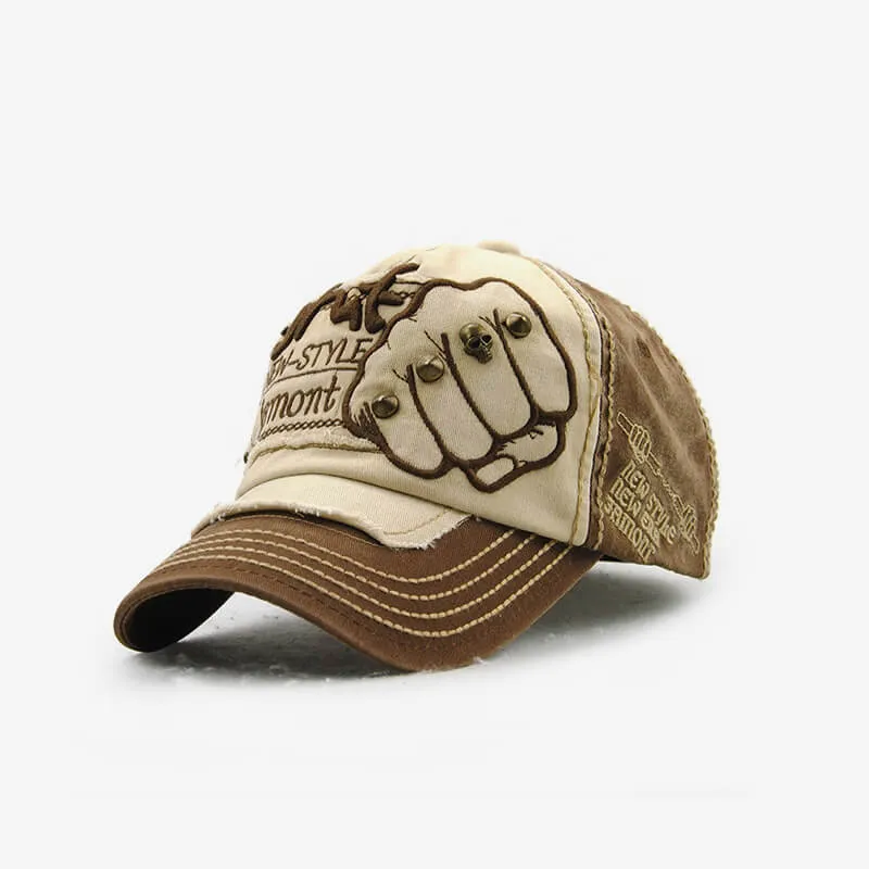 Vintage Verstellbare Herren Basecap mit Denim-Patch