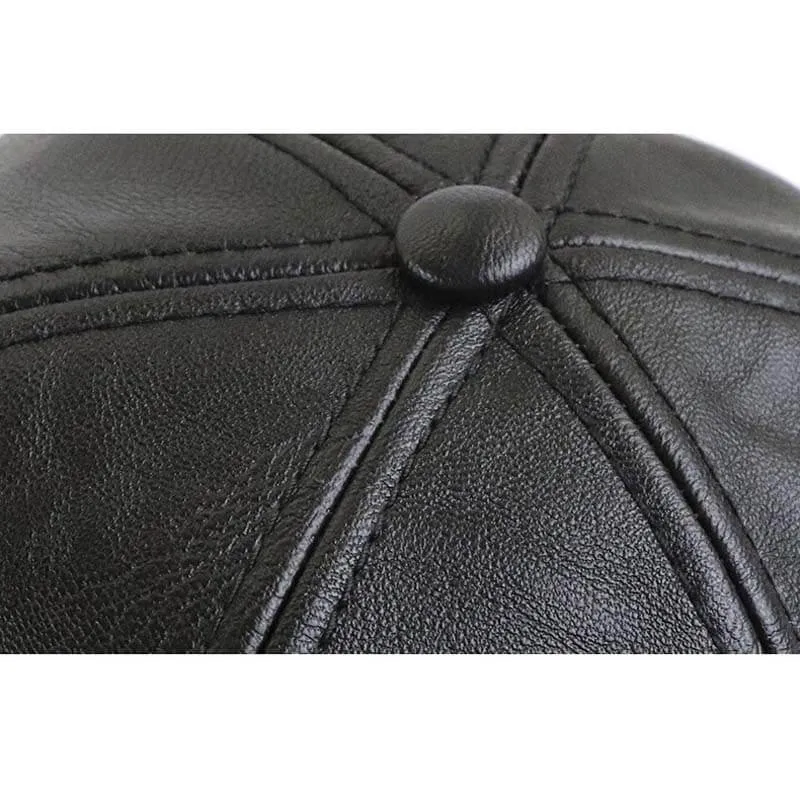 Vintage Leder Herren Baseballkappe