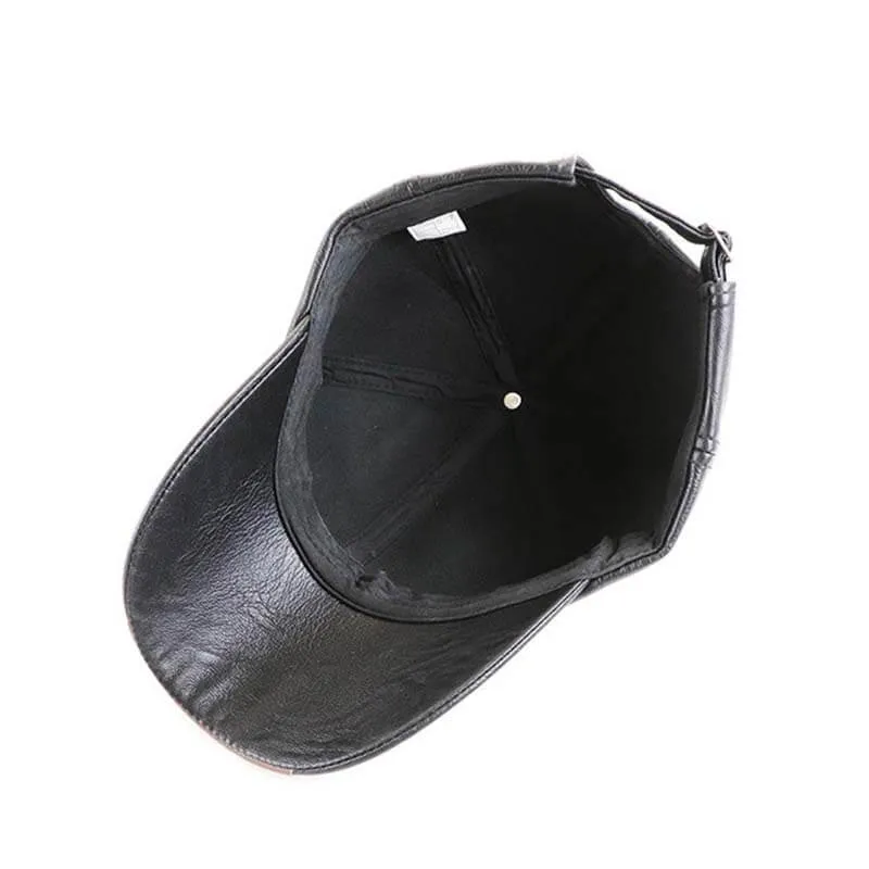 Vintage Leder Herren Baseballkappe
