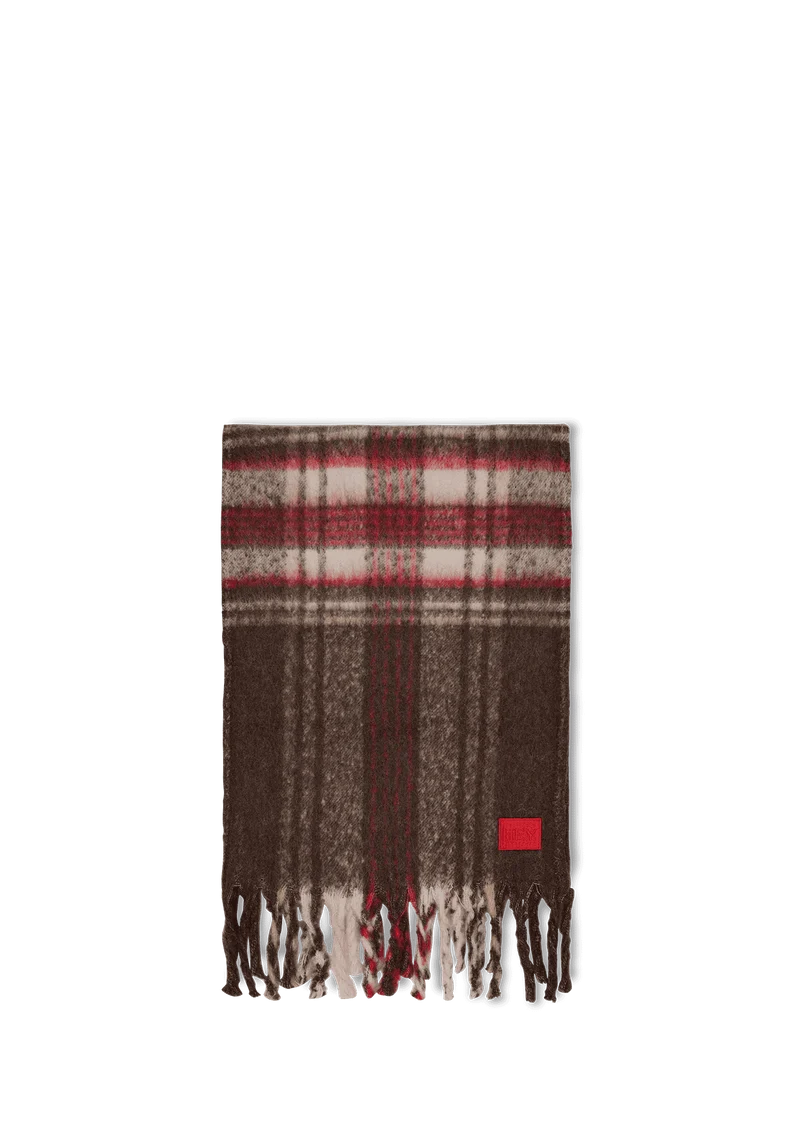 Check Scarf - Coffee