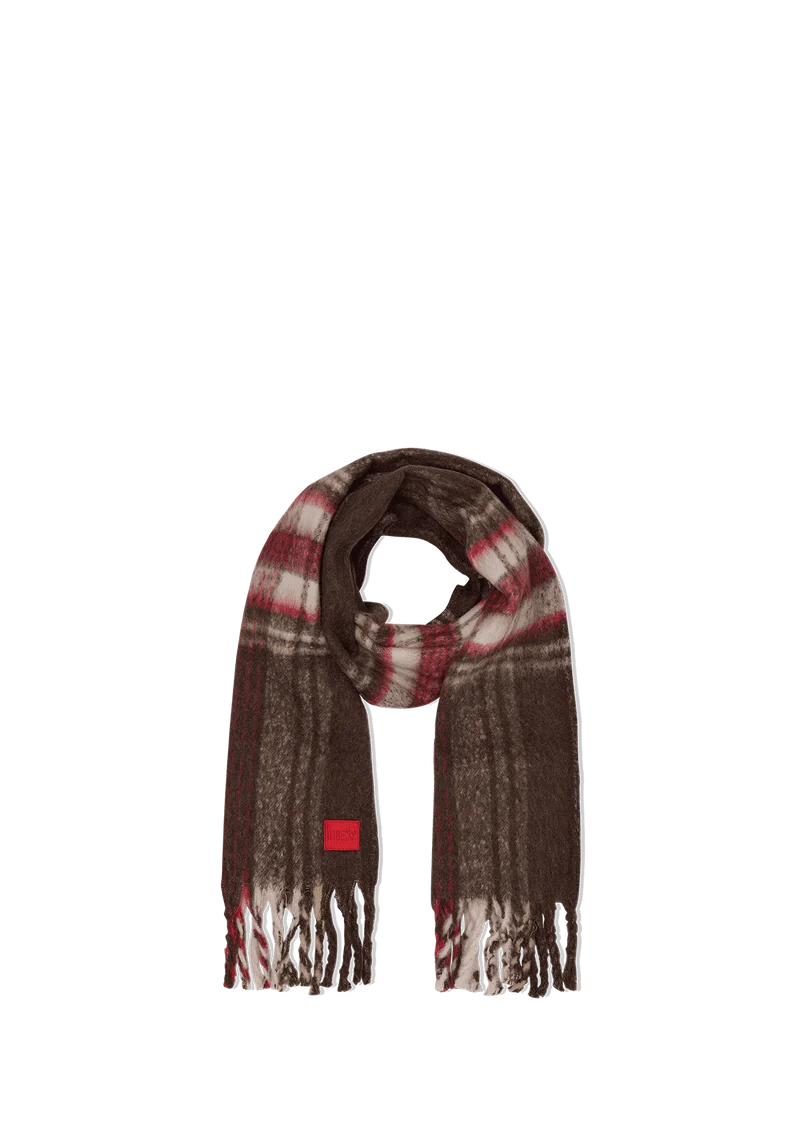 Check Scarf - Coffee
