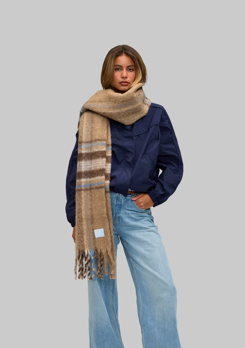 Check Scarf - Mocha