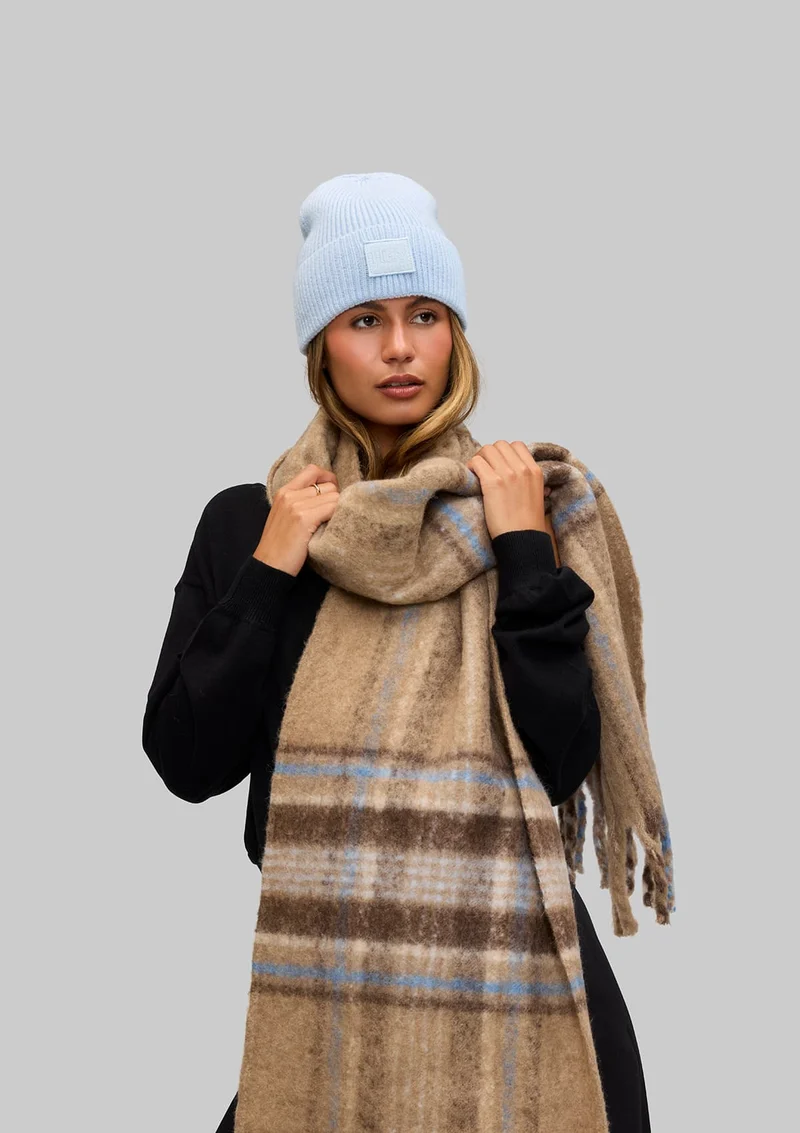 Check Scarf - Mocha
