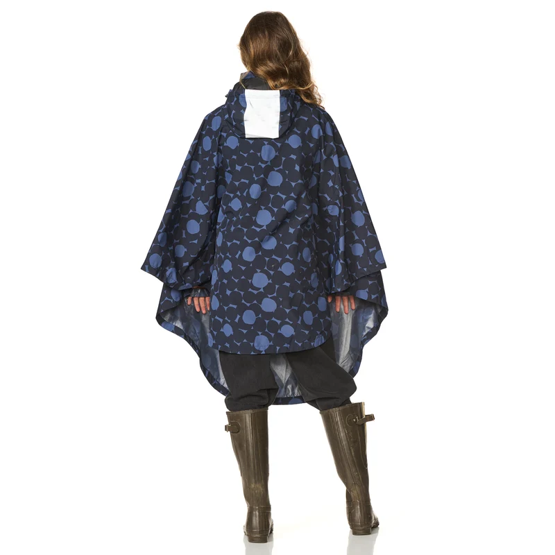Happy Rainy Days Bikecape Reflectie AOP Dress Blue/ Black