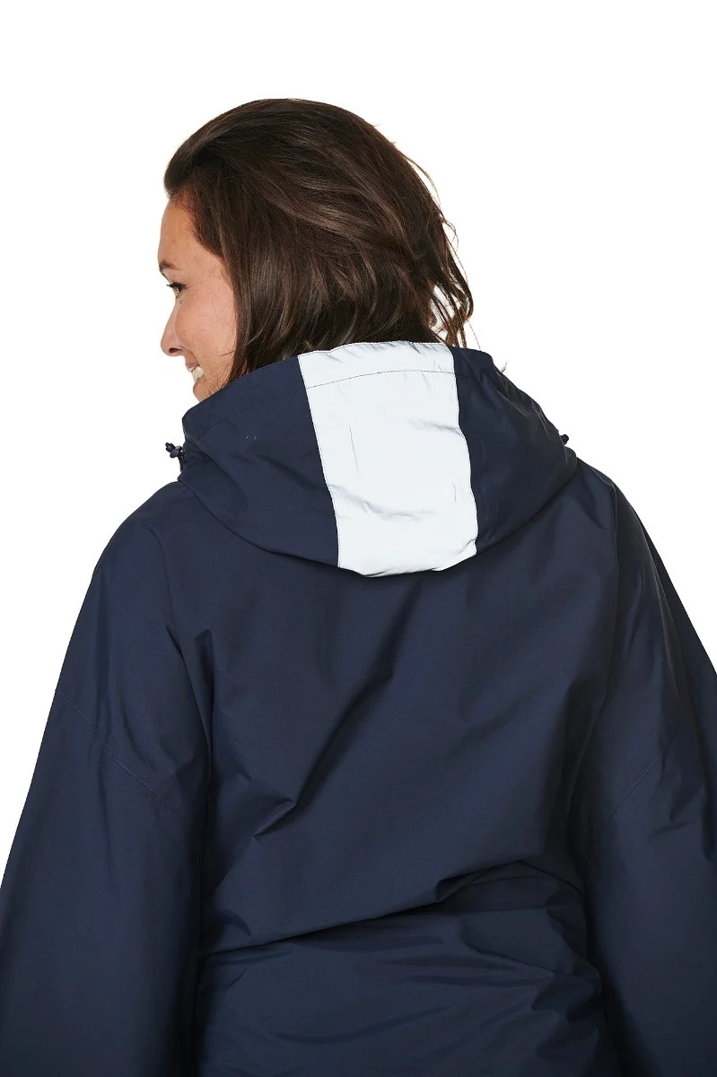 Happy Rainy Days Bikecape Reflectie Navy Donkerblauw