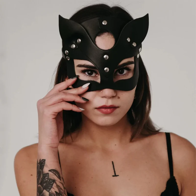 Kinky Leder Maske | Techno Outfit