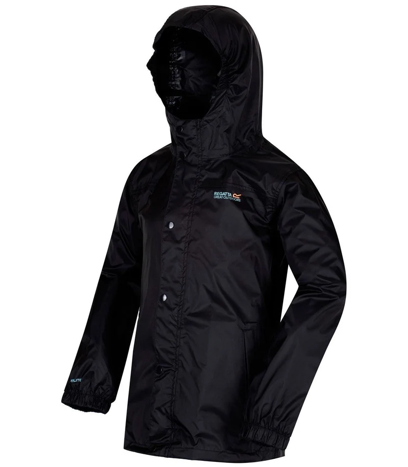 Regenjas kind Pack-It Jacket Regatta Zwart