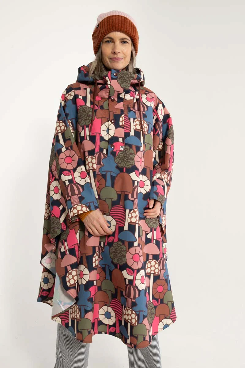 Danefae Danebodil Rainponcho Dark Navy Mykologi