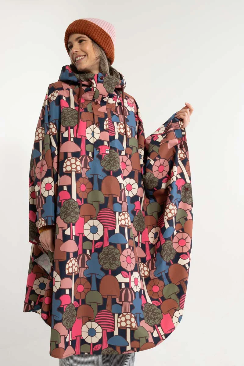 Danefae Danebodil Rainponcho Dark Navy Mykologi