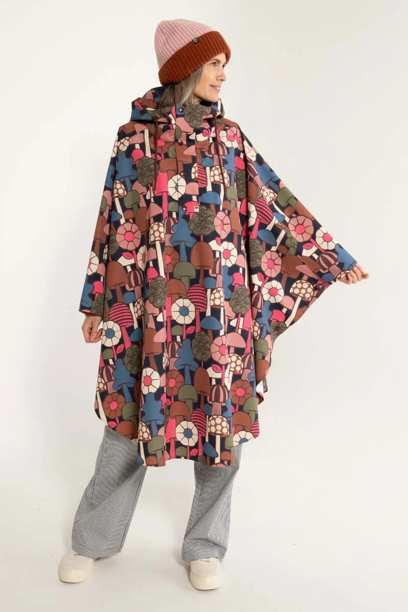 Danefae Danebodil Rainponcho Dark Navy Mykologi