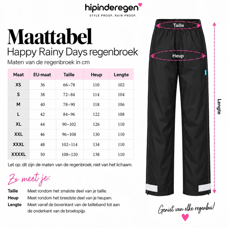 Happy Rainy Days regenbroek dames – rood