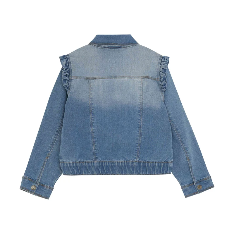 Jeansjacke mit bunten Sternchen