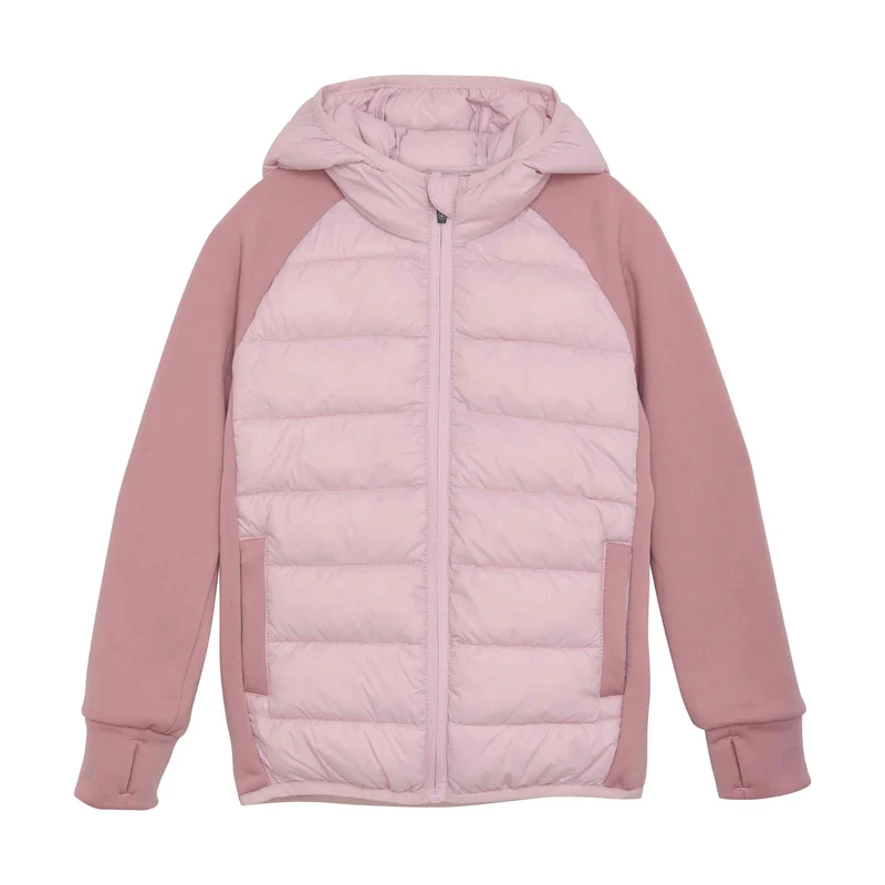 Hybrid-Fleecejacke / Steppjacke rosa