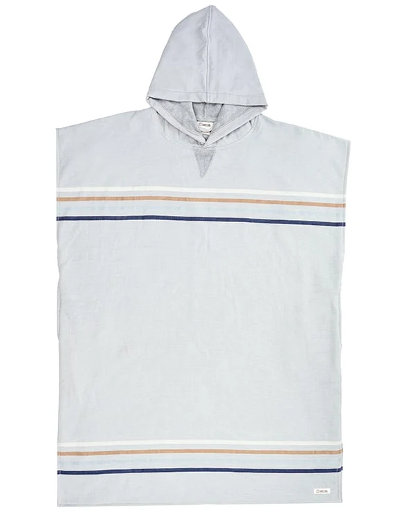 Border Classic Stripe Poncho - Grey