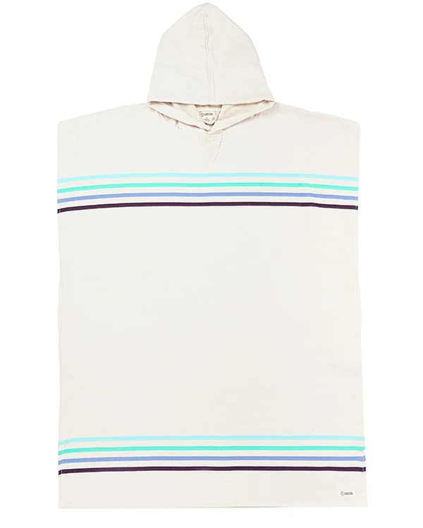 Border Classic Stripe Poncho - Aqua