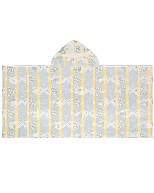 Fishies Hooded Kids Bath Towel
