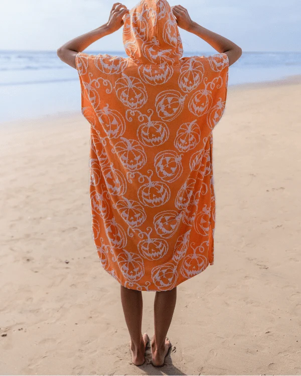 Pumpkin Hooded Poncho