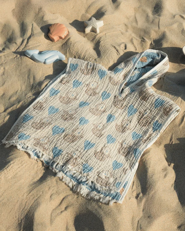 Ducky Gauze Hooded Poncho