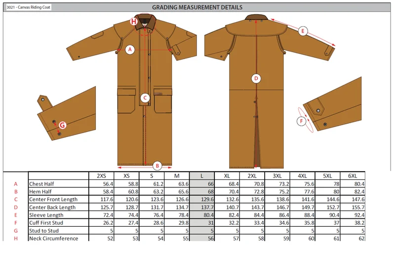 Canvas Riding Coat – Lange canvas jas in cowboy-stijl, ideaal voor paardrijden