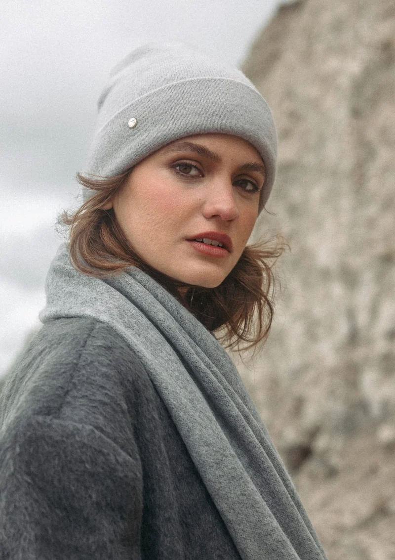 Classic Beanie - Greige-Crema