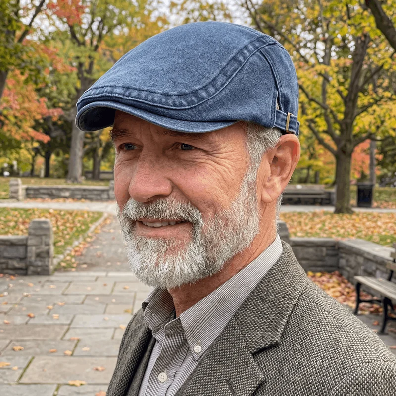 Klassische Denim Herren Flatcap