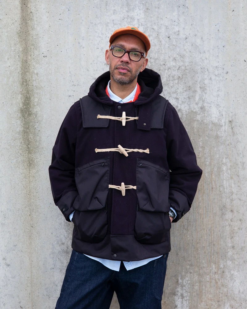 Men's Gloverall x Norbit Mid-Length Monty Duffle Coat Dark Navy