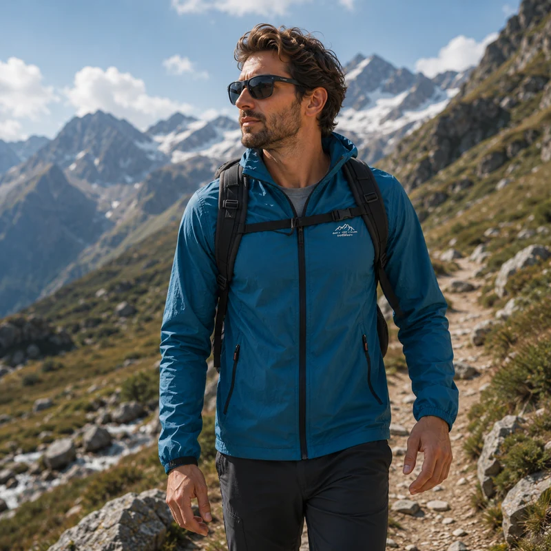 Leichte Winddichte Herren UV-Schutz-Windjacke