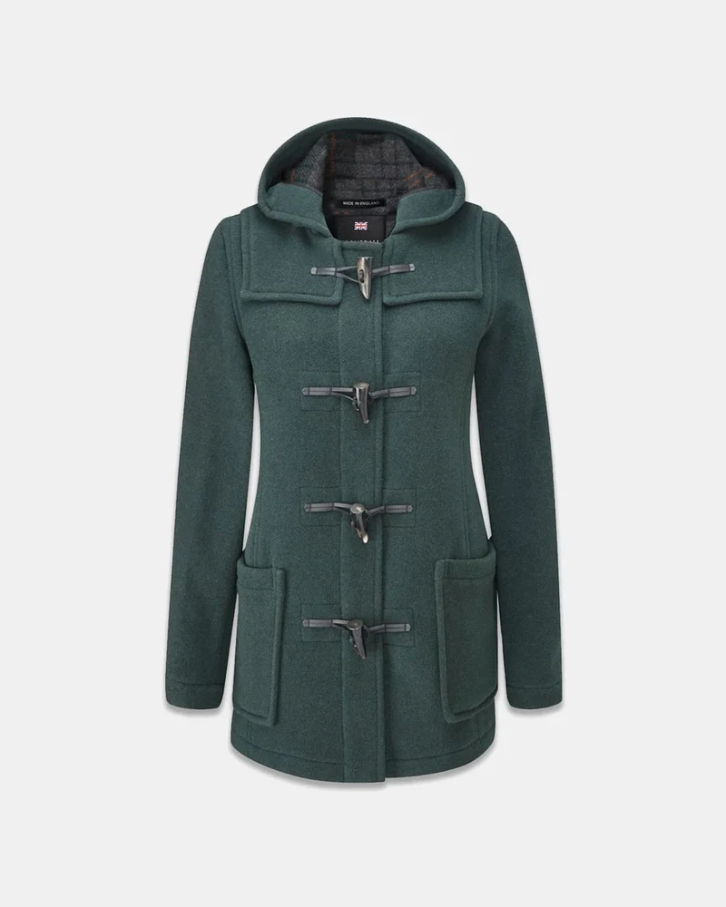 Women's Freda Short Slim Fit Duffle Coat Green