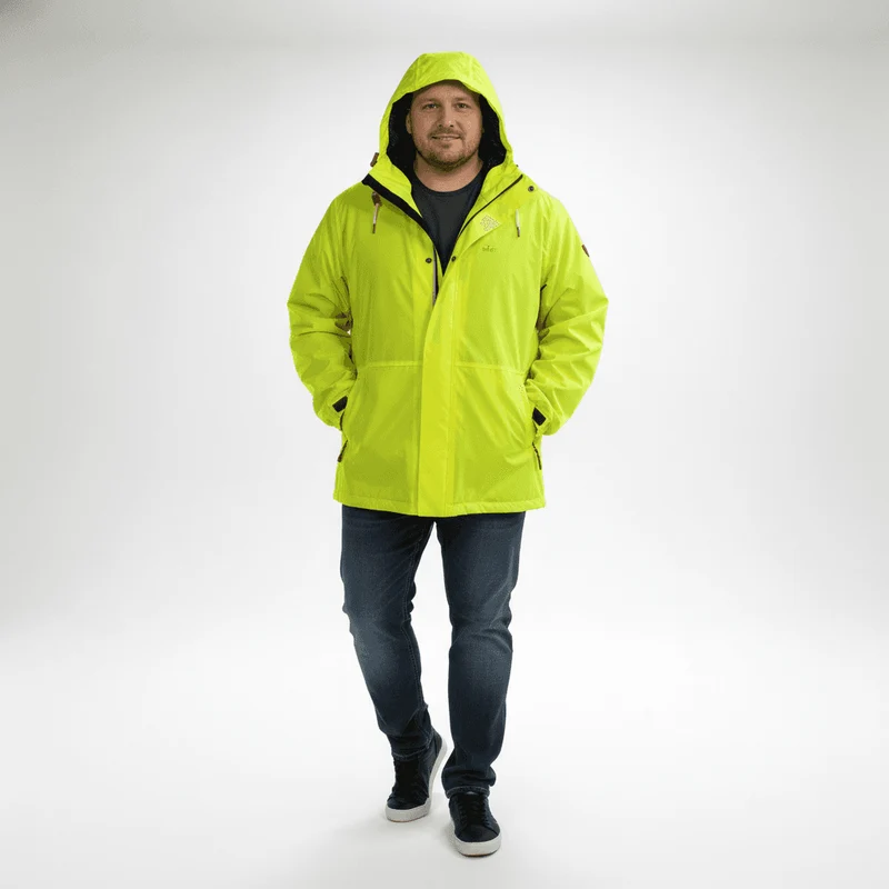 Brigg Regen-Jacke Herren Übergröße 4XL-10XL Navy Schwarz Gelb Outdoor