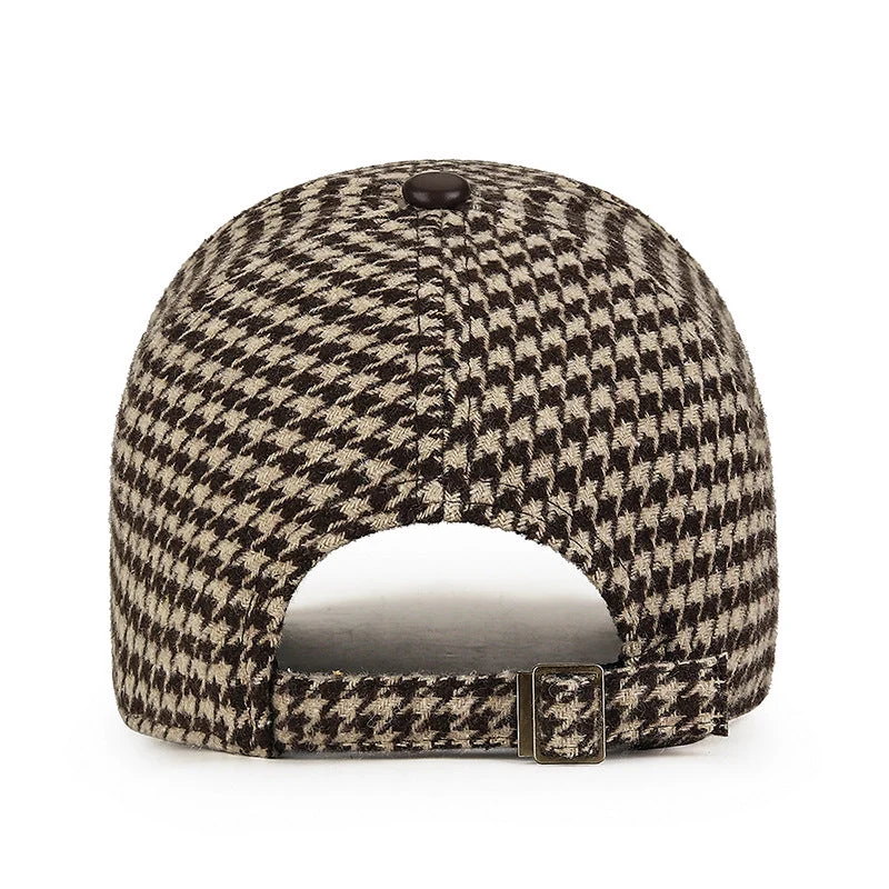Elegante Herren Leder Schirmmütze