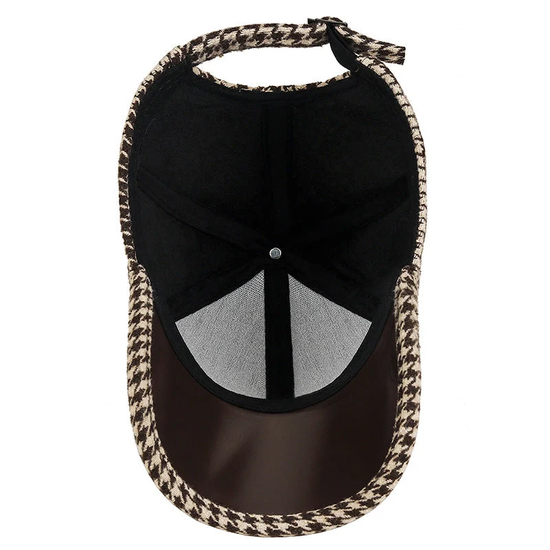 Elegante Herren Leder Schirmmütze