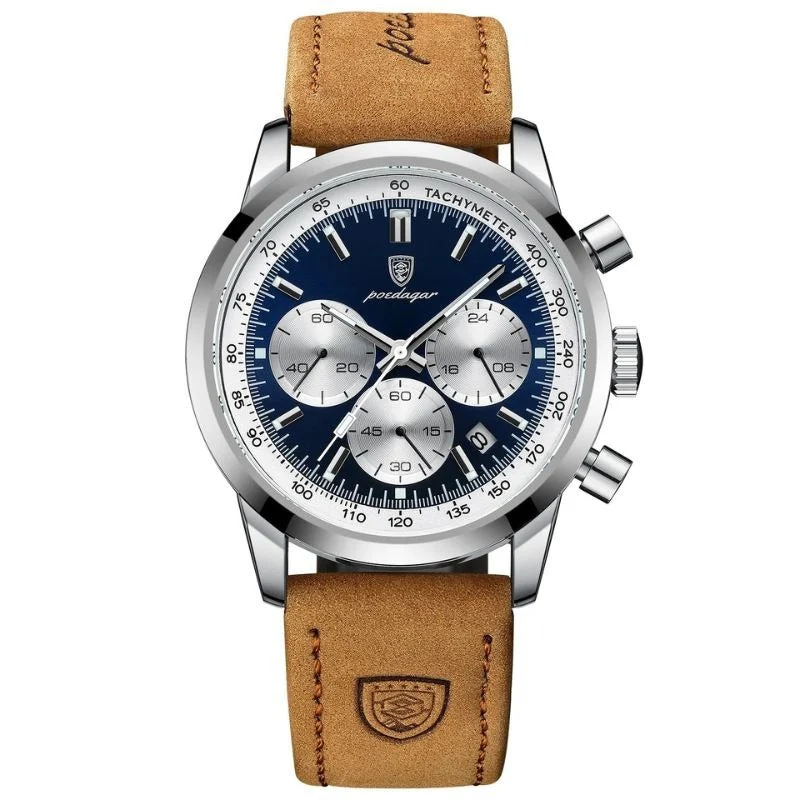 Klassische Herren Chronograph Armbanduhr