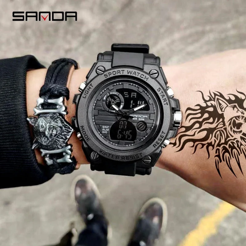 Digitale Sportliche Herren Armbanduhr