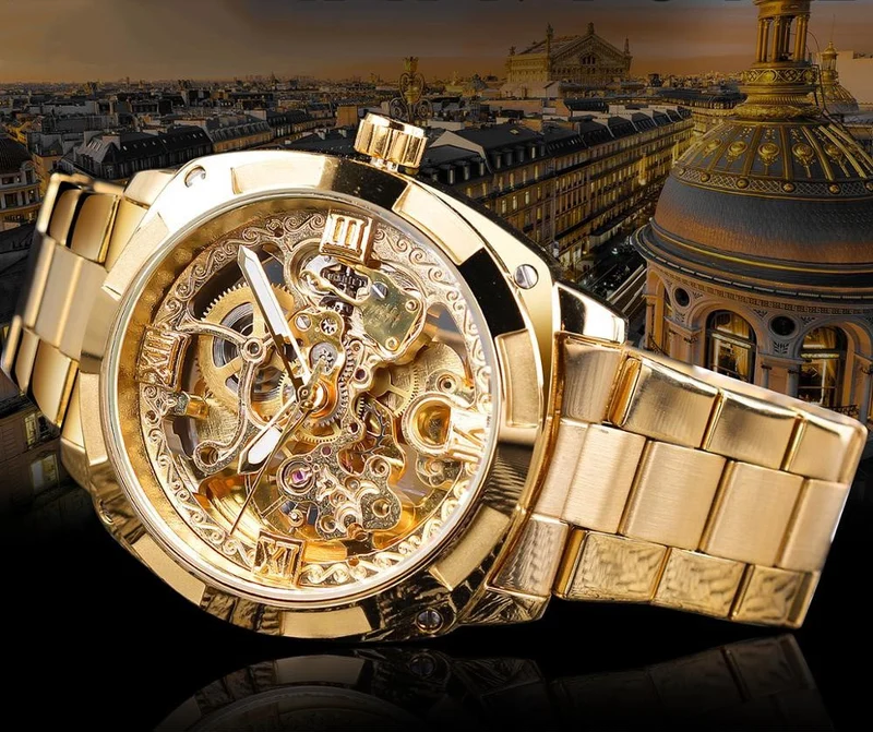 Elegante Transparente Herren Uhr