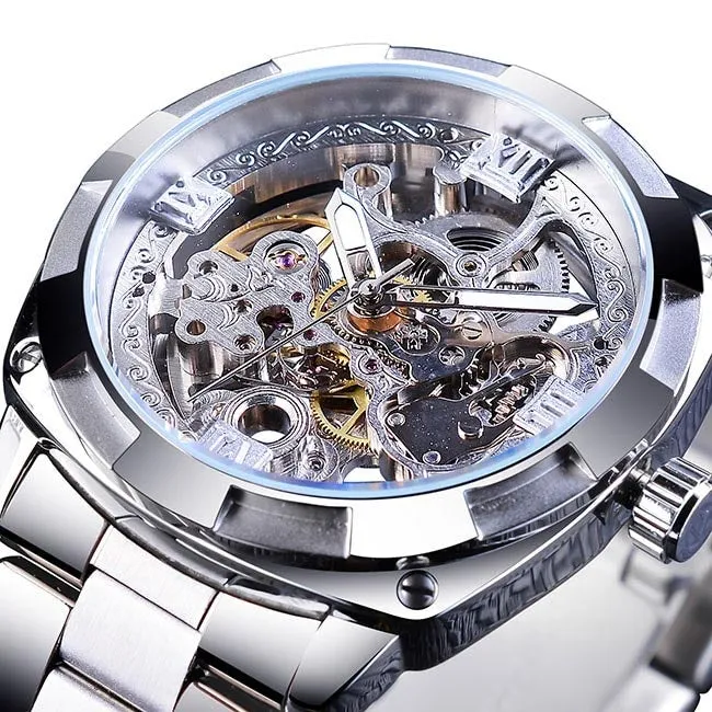 Elegante Transparente Herren Uhr