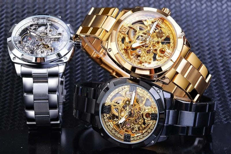 Elegante Transparente Herren Uhr