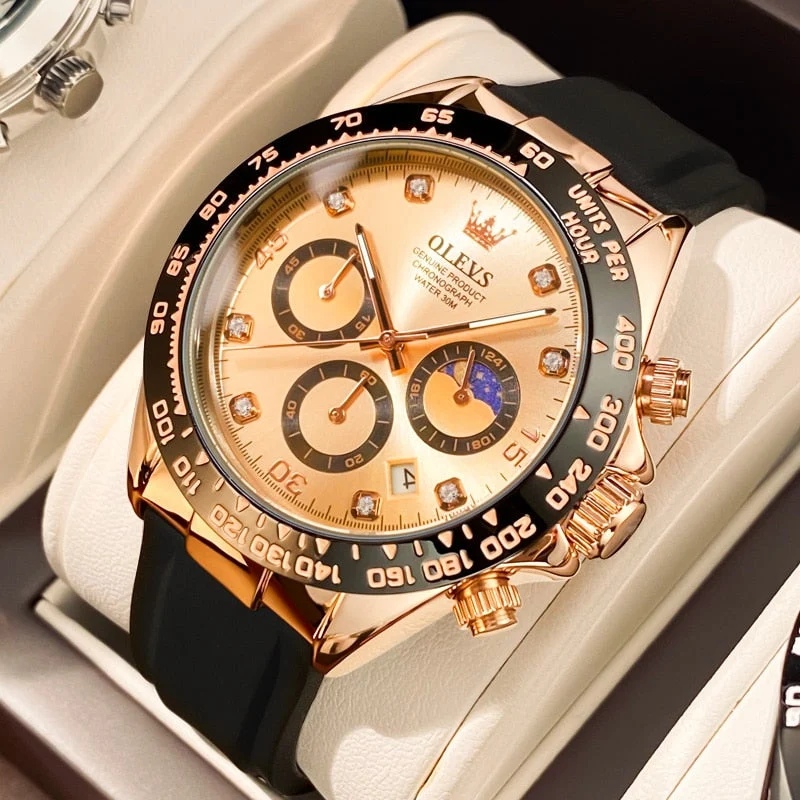 Elegante Herren Armbanduhr Edelstahl