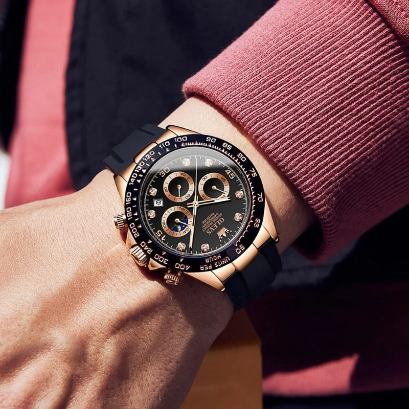 Elegante Herren Armbanduhr Edelstahl