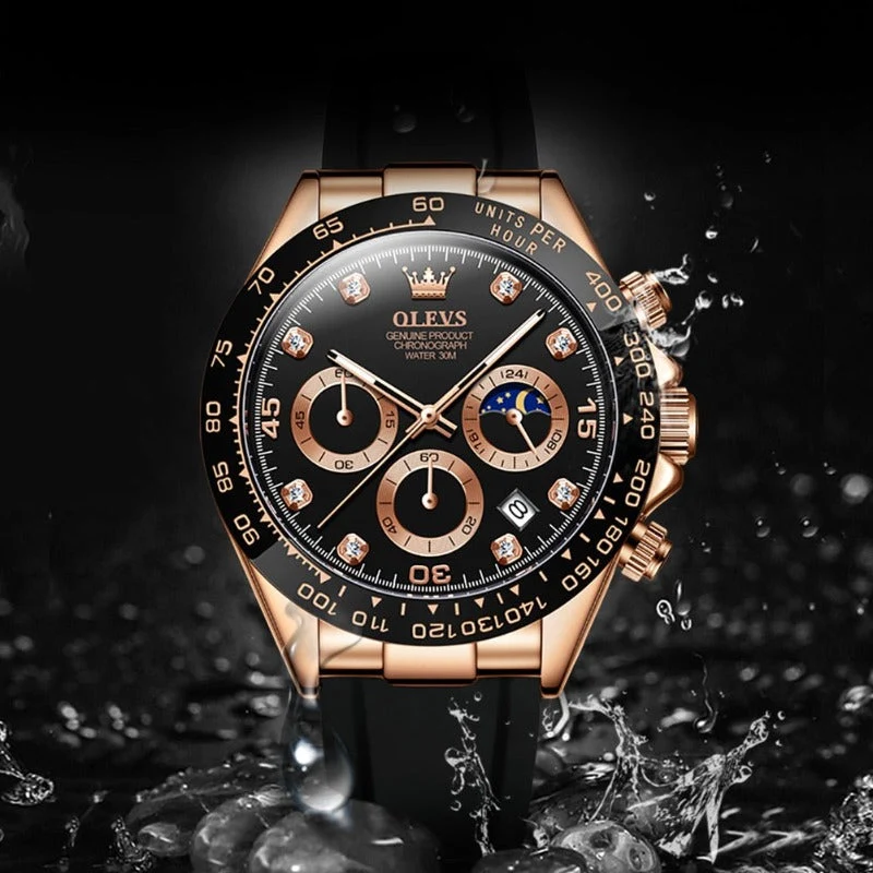 Elegante Herren Armbanduhr Edelstahl