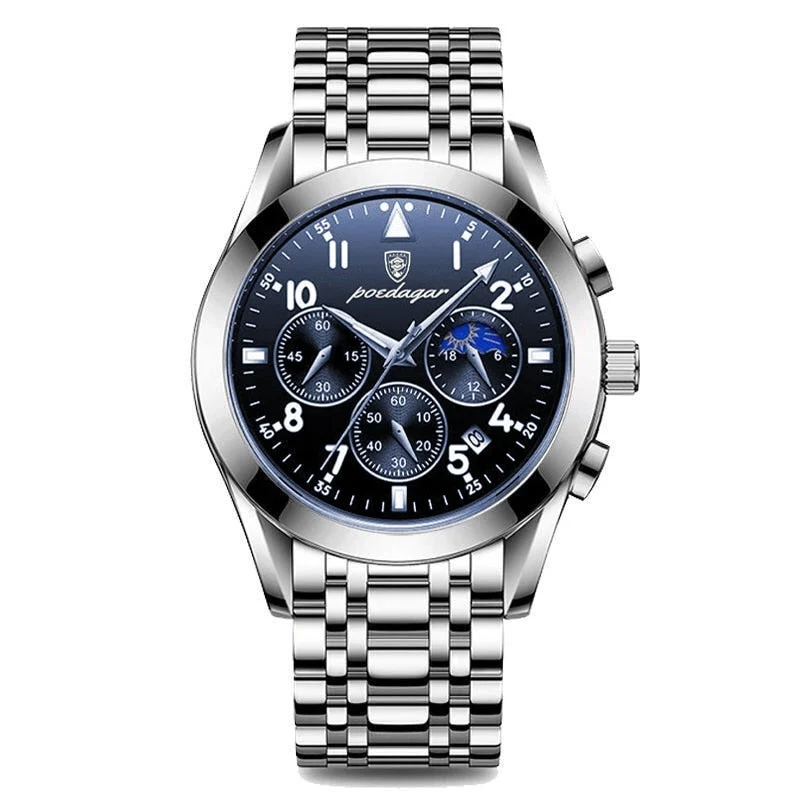 Elegante Herren Edelstahl-Armbanduhr