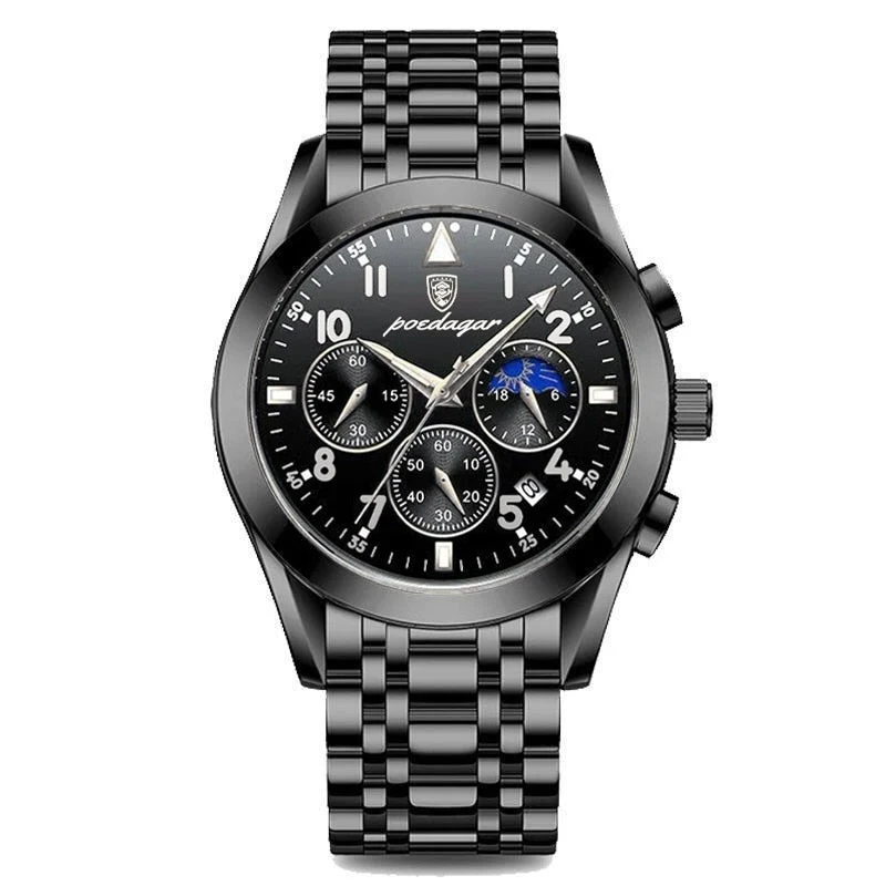 Elegante Herren Edelstahl-Armbanduhr
