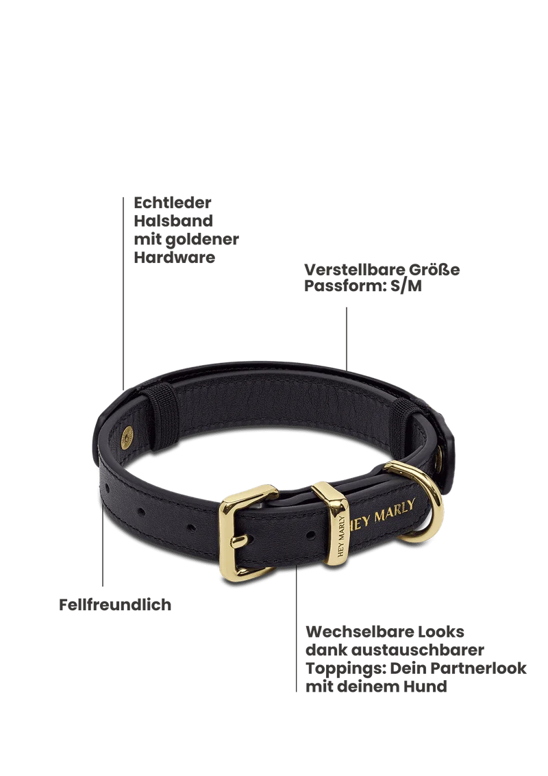 Classic Dog Collar S-M - Black