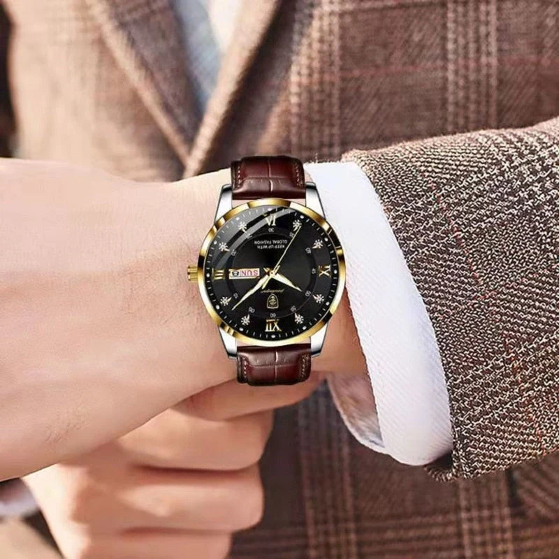 Wasserdichte Leuchtende Herren Armbanduhr