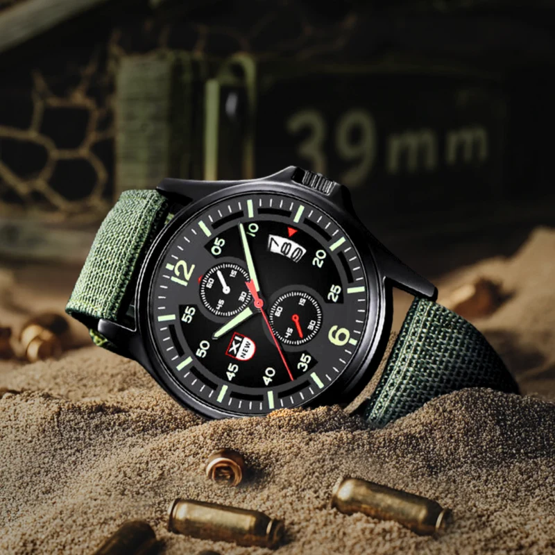 Sportliche Militär Herren Quarzuhr
