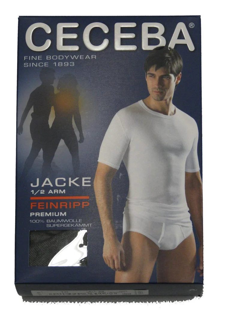Ceceba Sport-Jacke Herren Übergröße 10-18 Grau Feinripp
