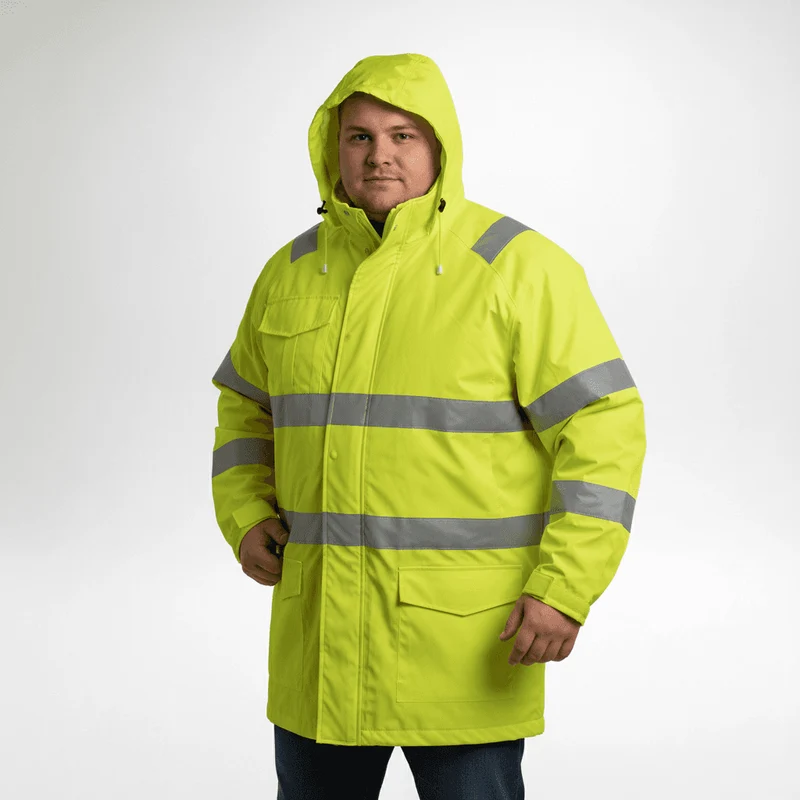 BigTiger Regenjacke Herren Übergröße 3XL-4XL, Gelb, Orange