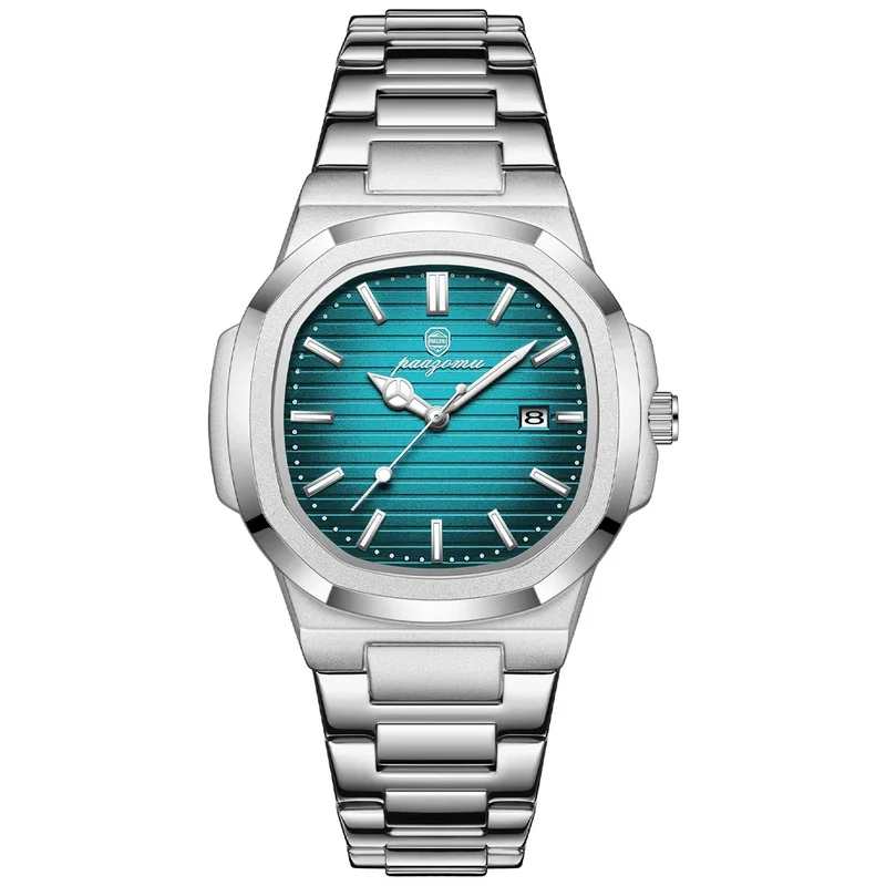 Elegante Herren Edelstahl Armbanduhr