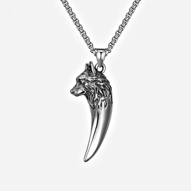 Stylische Herren Wolfskette