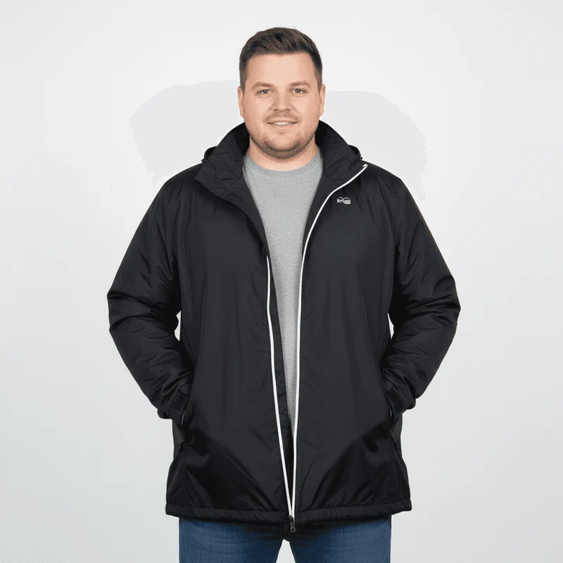 Brigg Regenjacke Herren Übergröße 4XL-10XL Schwarz Blau Marine Funktionsjacke